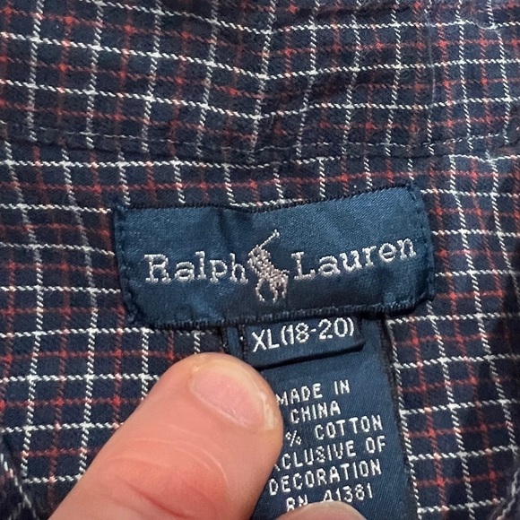 Polo Ralph Lauren Boys Kids Plaid Button Down Casual Dress Shirt - Picture 8 of 8